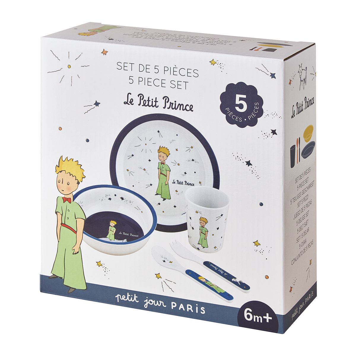 Coffret cadeau 5 pièces LE PETIT PRINCE blanc, PETIT JOUR