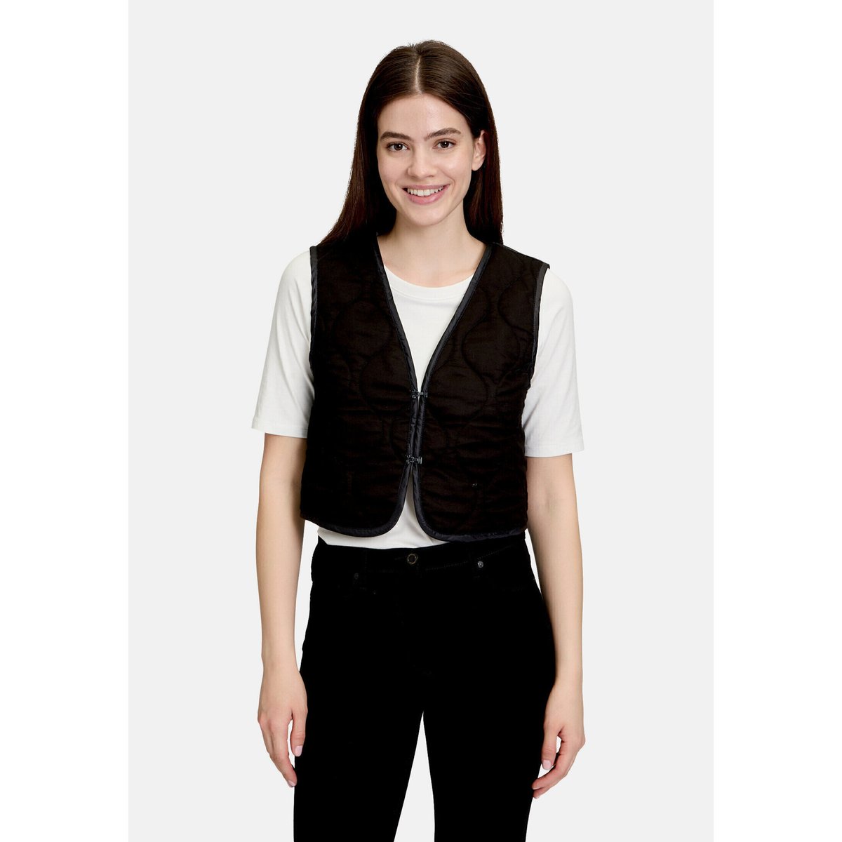 Gilet réversible sans manches noir/blanc, BETTY BARCLAY