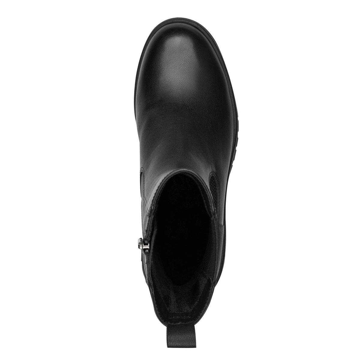 Bottine Chelsea en cuir noir, TAMARIS