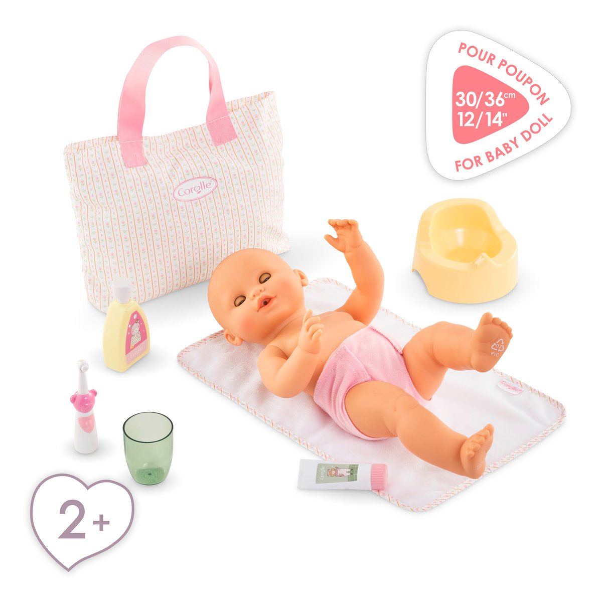 Coffret Accessoires à Langer pour poupon 30 et 36 cm couleur unique, COROLLE