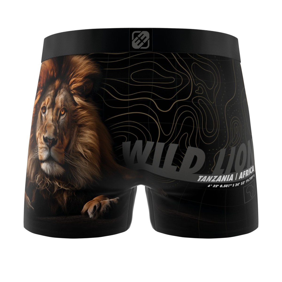 Lot De 4 Boxers Savage Animals turquoise/noir/marron/jaune/rouge, FREEGUN