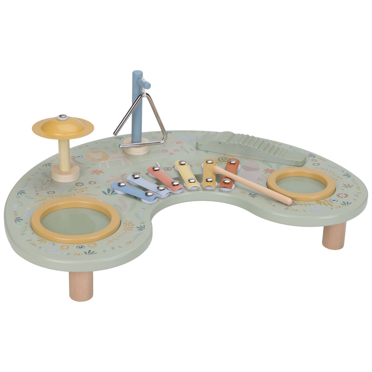Table d'activités musicale vert, multicolore, bois, LITTLE DUTCH