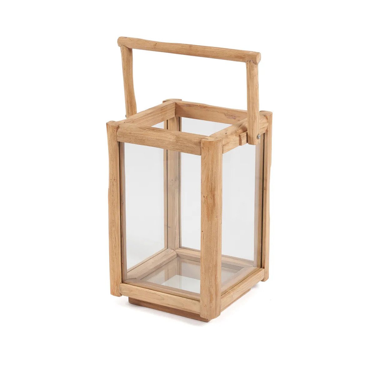Lanterne en teck récupéré NUSA PENIDA beige, BAZAR BIZAR