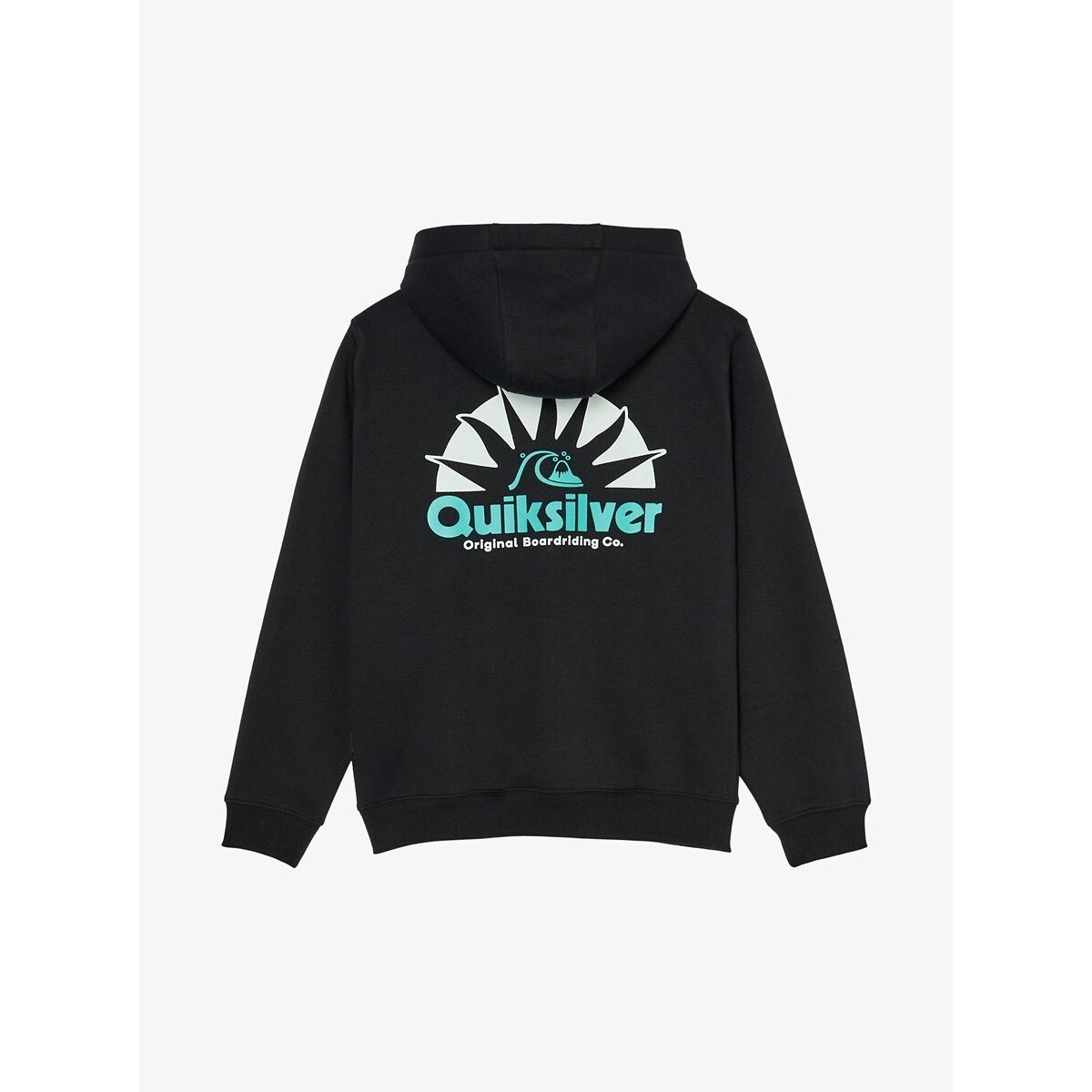 Sweat zippé à capuche, en molleton, imprimé dos noir, QUIKSILVER