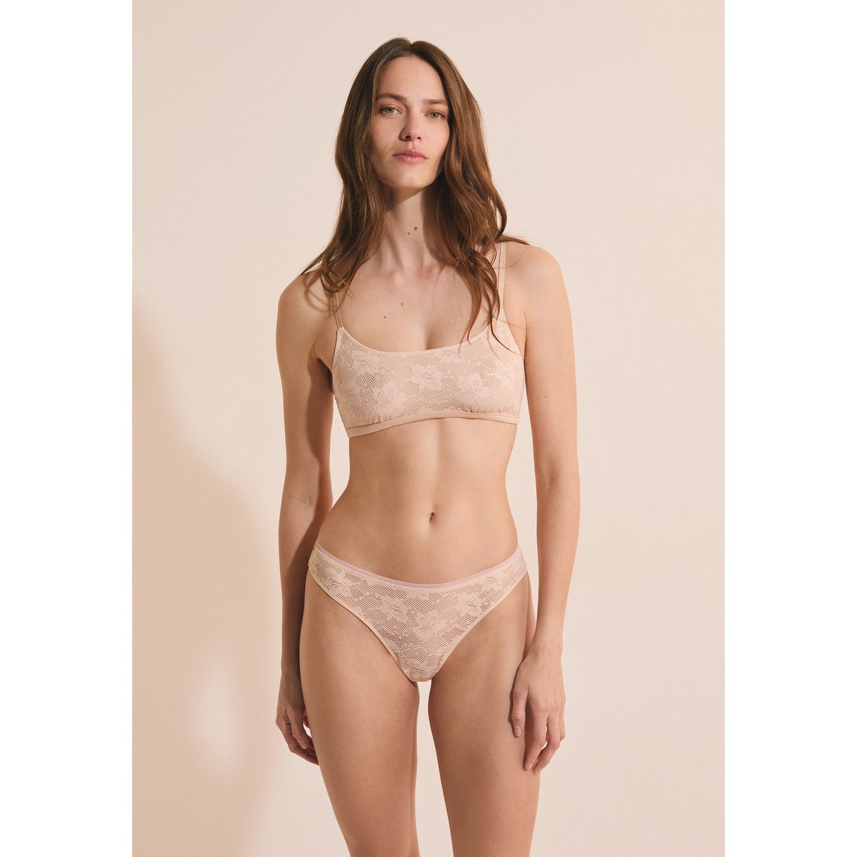 Soutien-gorge brassière en dentelle PURE DENTELLE lin, ETAM