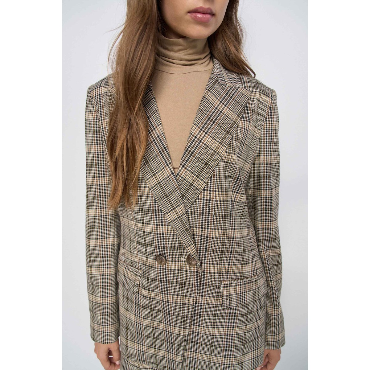 BLAZER SLIM FIT À CARREAUX marron, SALSA JEANS
