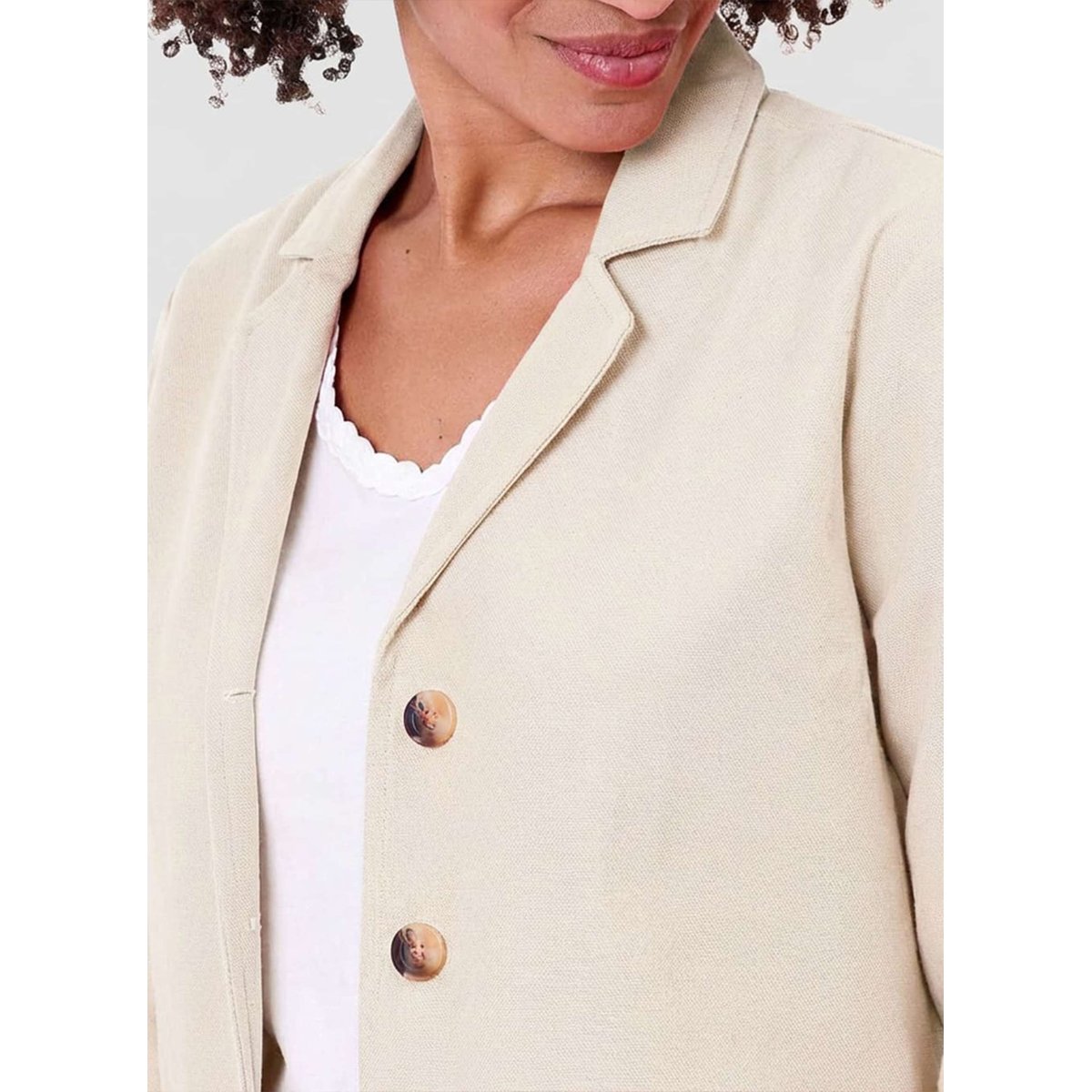 Veste saharienne unie coton bio LIRIA ecru liria, LA FIANCÉE
