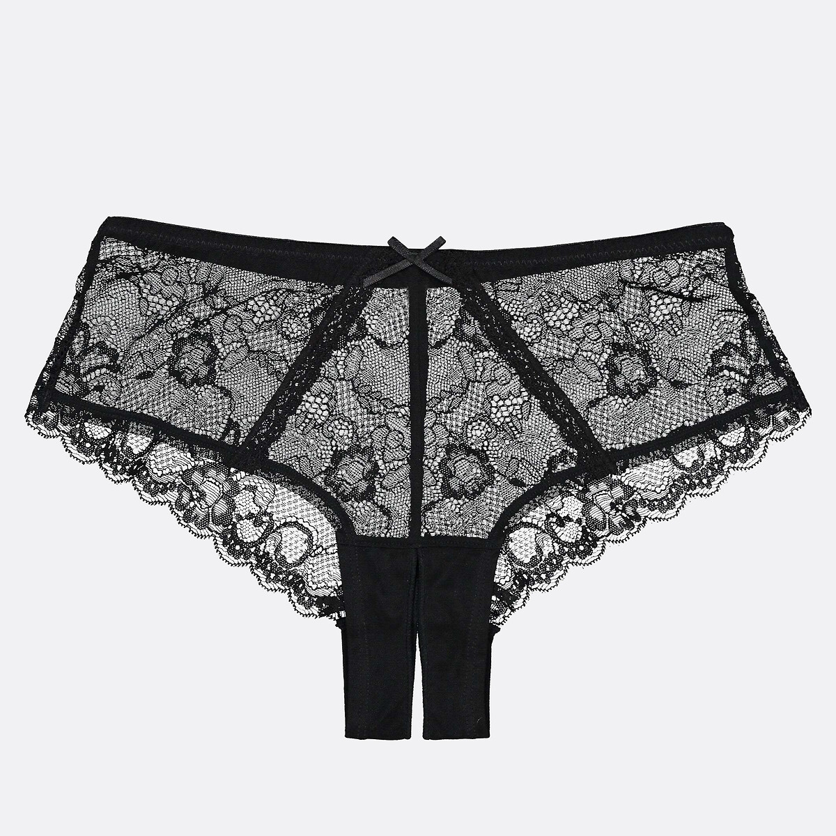 Culotte in pizzo con spacco nero , SUITE PRIVEE