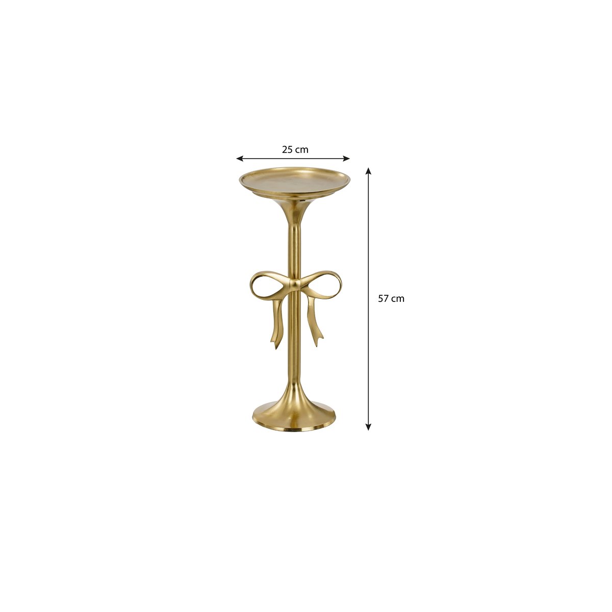 Table d’appoint avec nœud YOLLY doré, MICA DECORATIONS