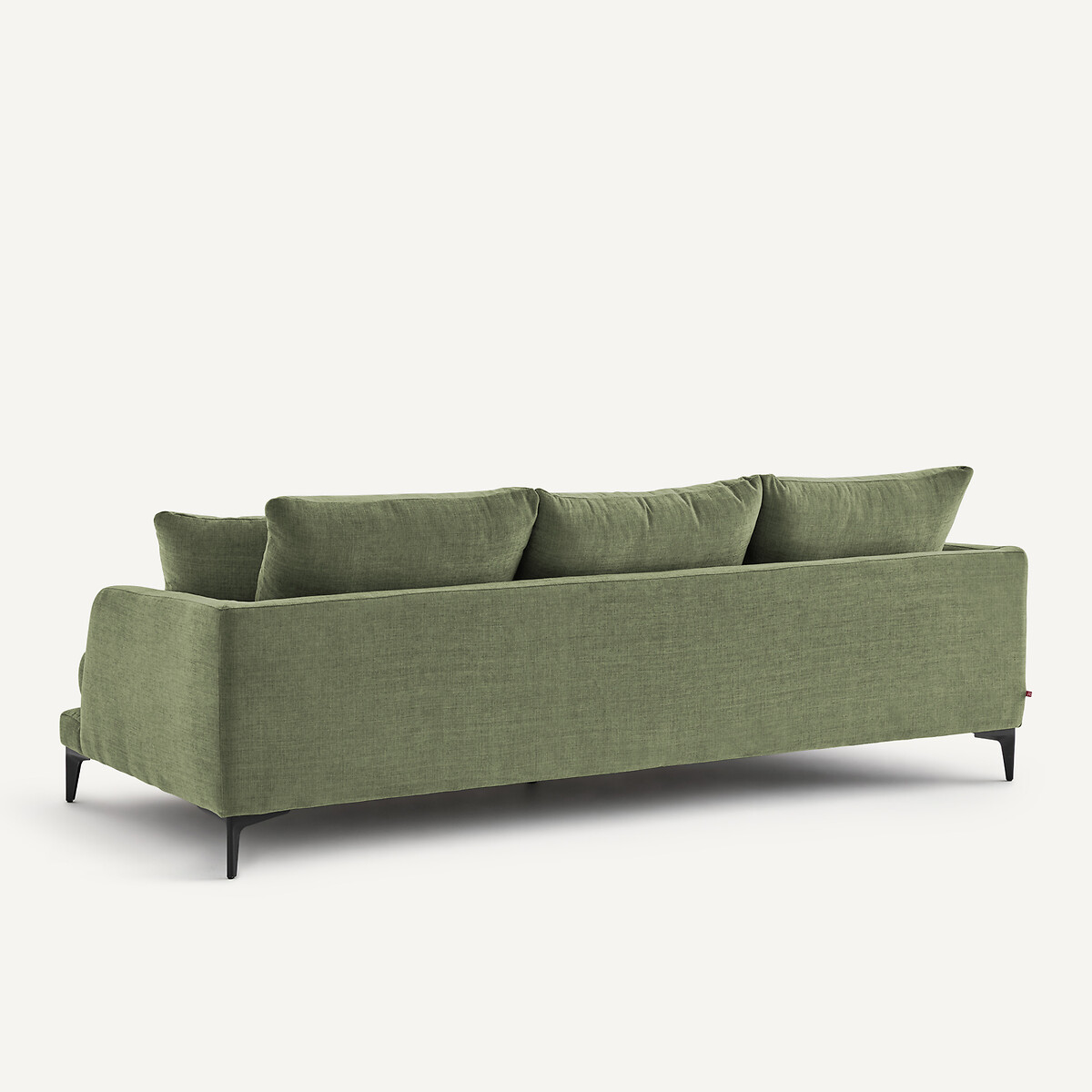 Canapé droit, 3 ou 4 places, en polyester et coton, MODERNISTE vert forêt, EMMANUEL GALLINA X AM.PM