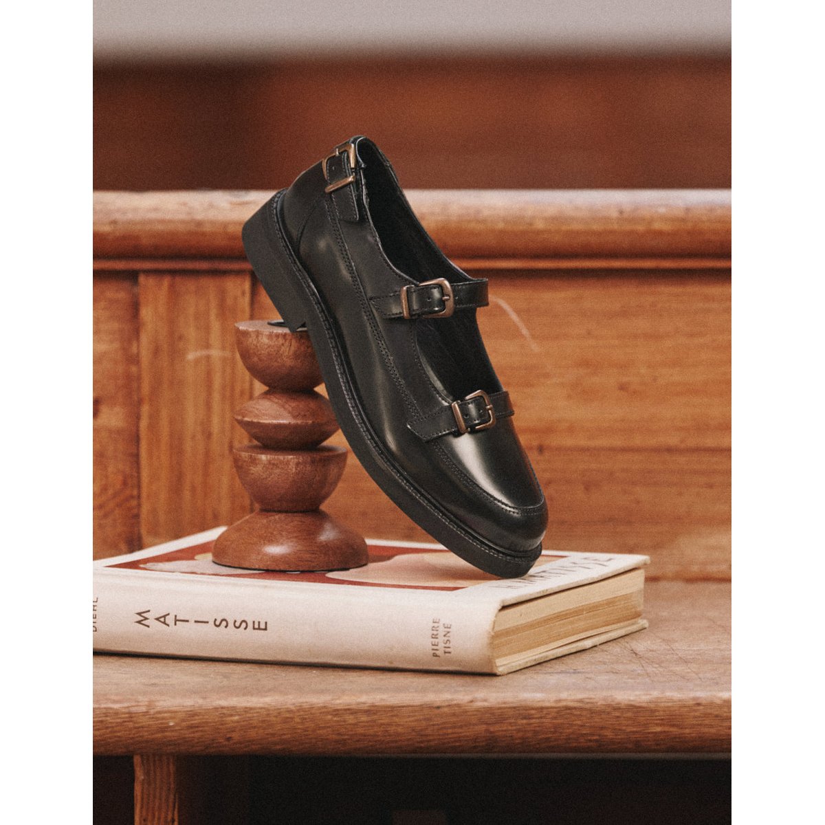 Derbies TOVEN cuir box noir, ODAJE