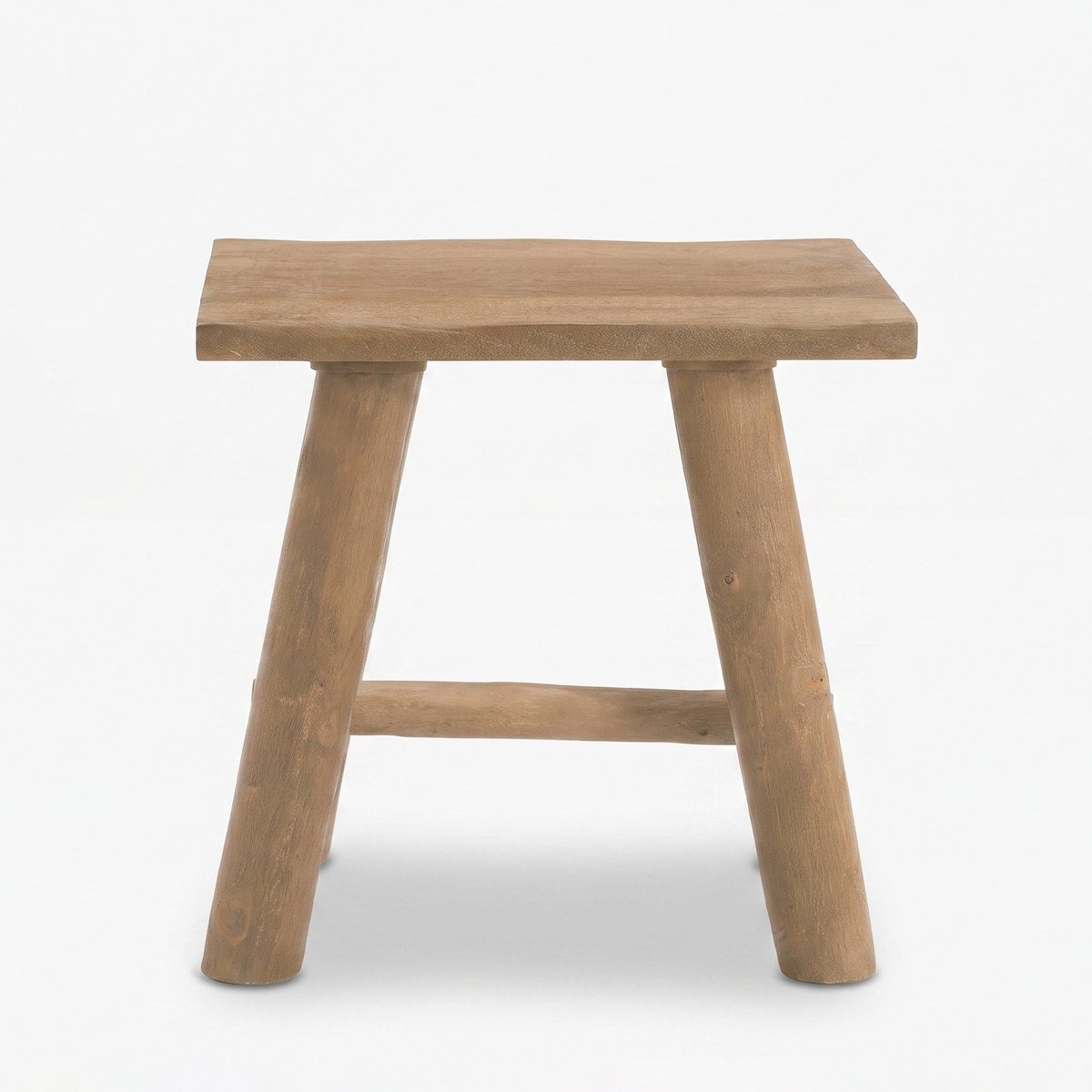 Tabouret en bois de manguier massif 46 cm, pieds en eucalyptus - TOXIS marron, MAISON PAVANE