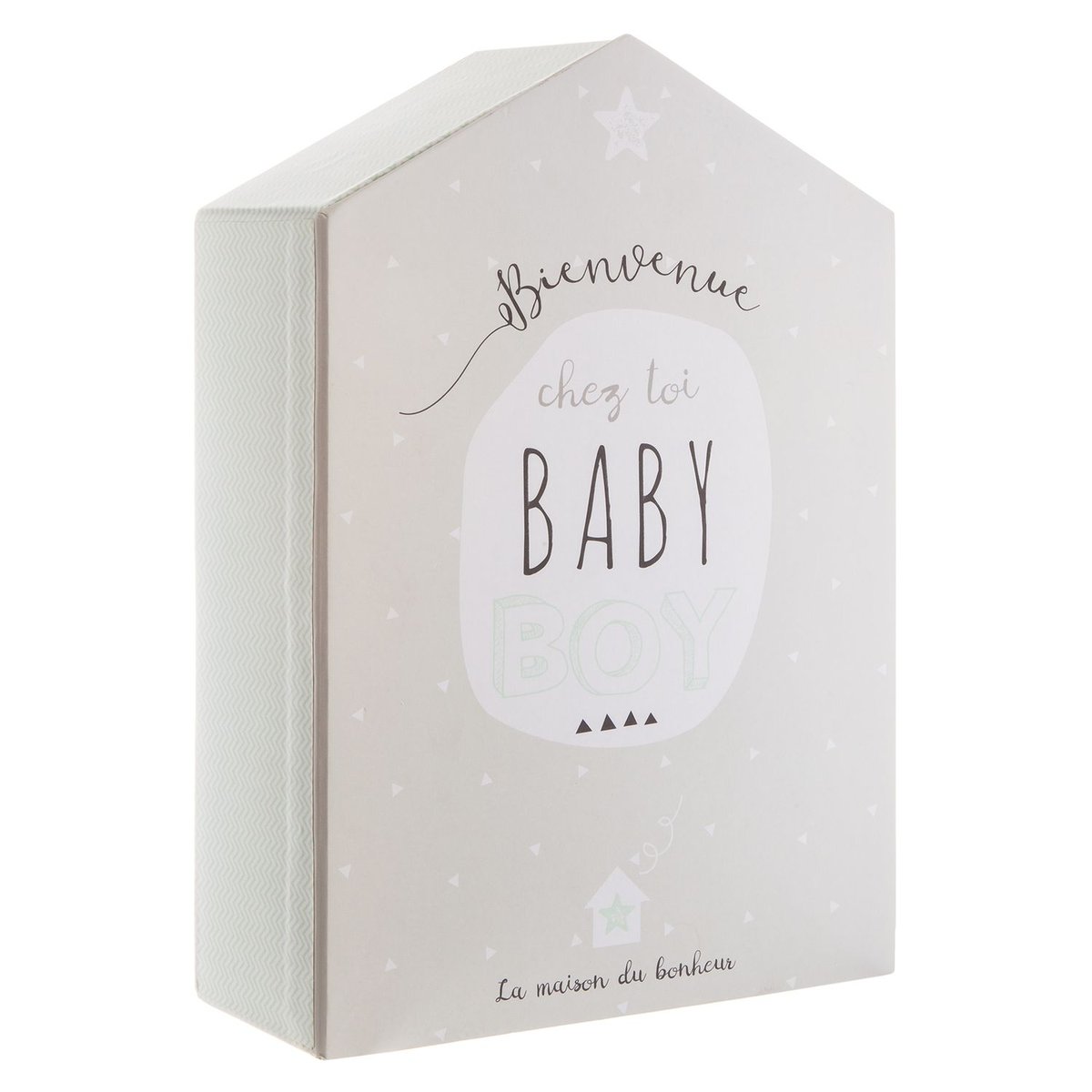 Coffret de naissance souvenirs 10 tiroirs gris, ATMOSPHERA