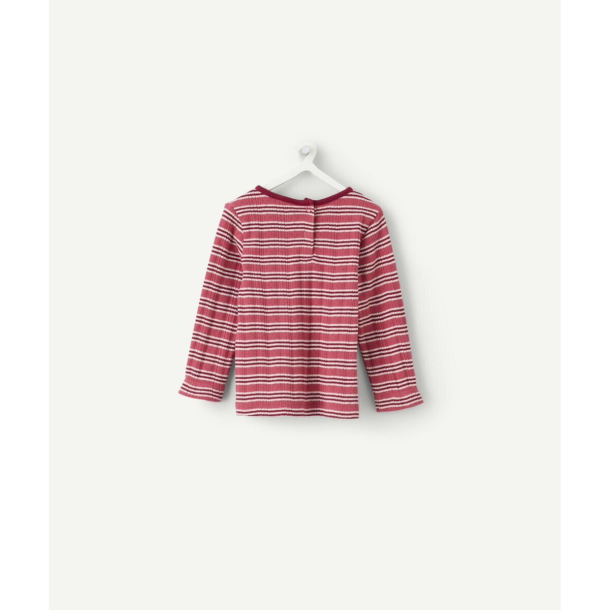 T-shirt maniche lunghe a righe rosso, TAPE A L'OEIL