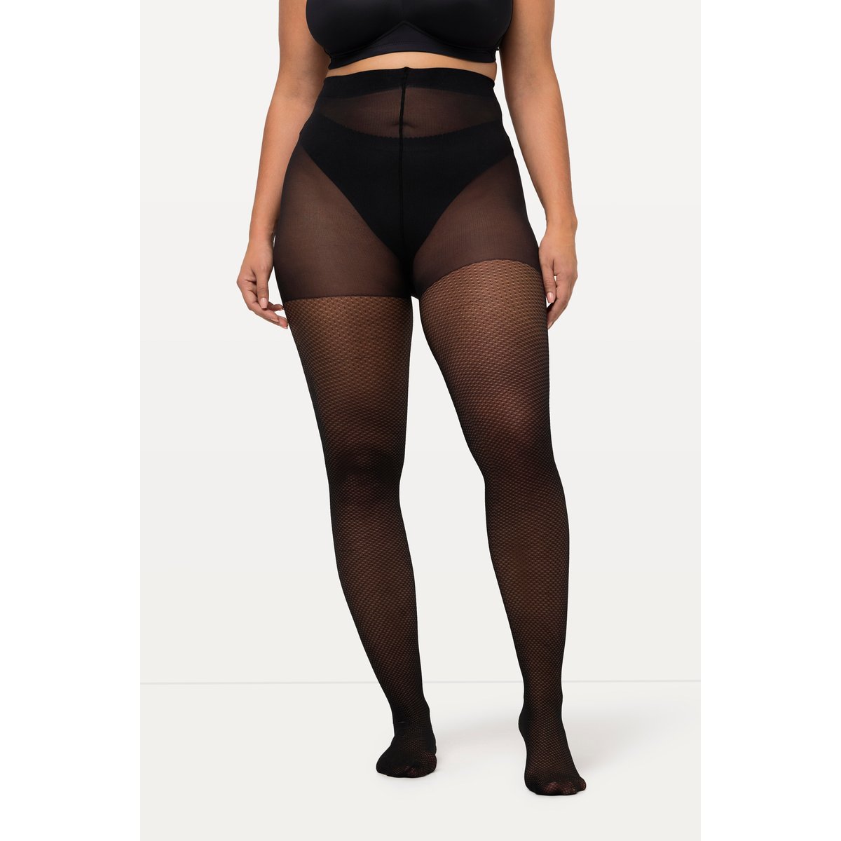 Collant au motif raffiné noir, ULLA POPKEN