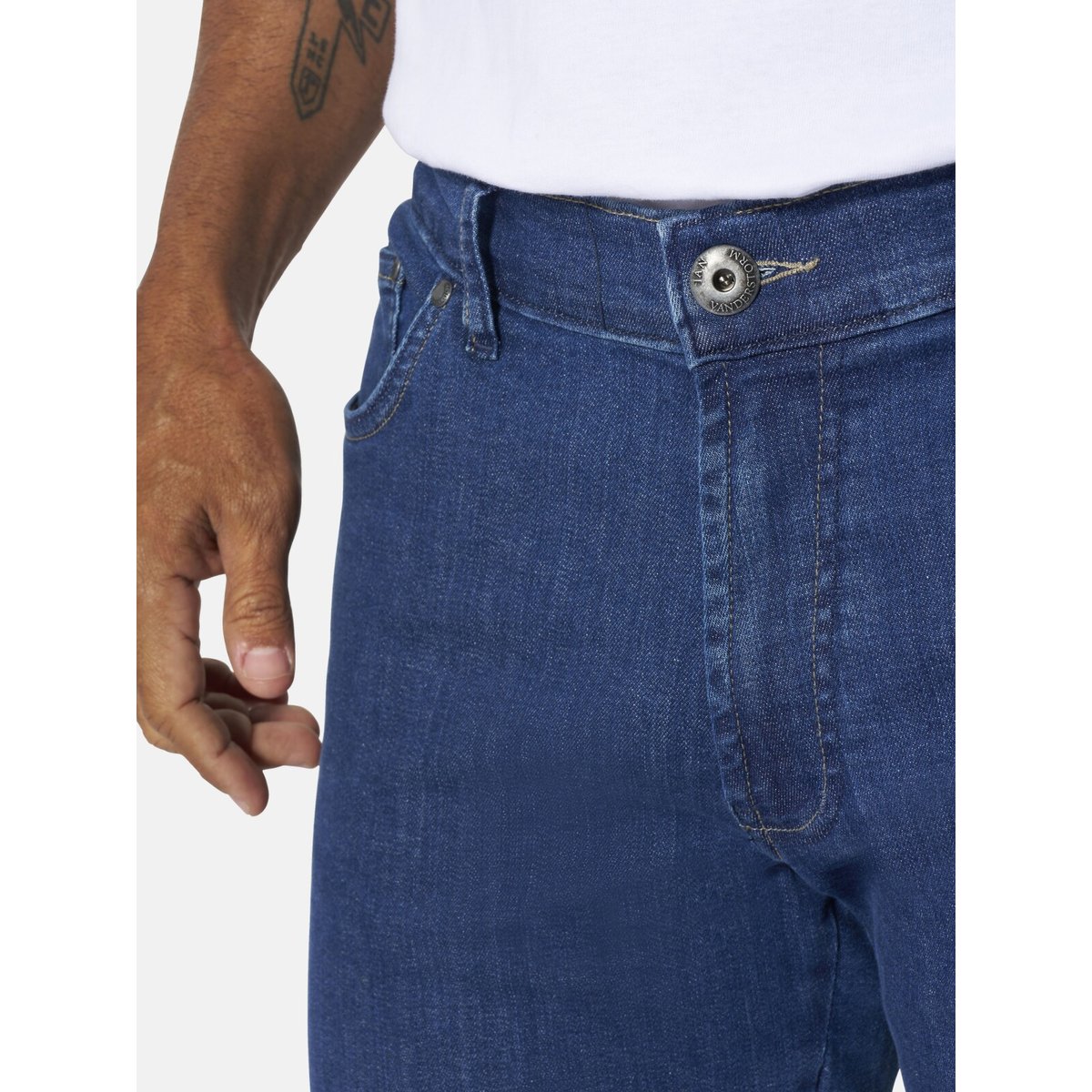Jean taille basse MILOR bleu, JAN VANDERSTORM