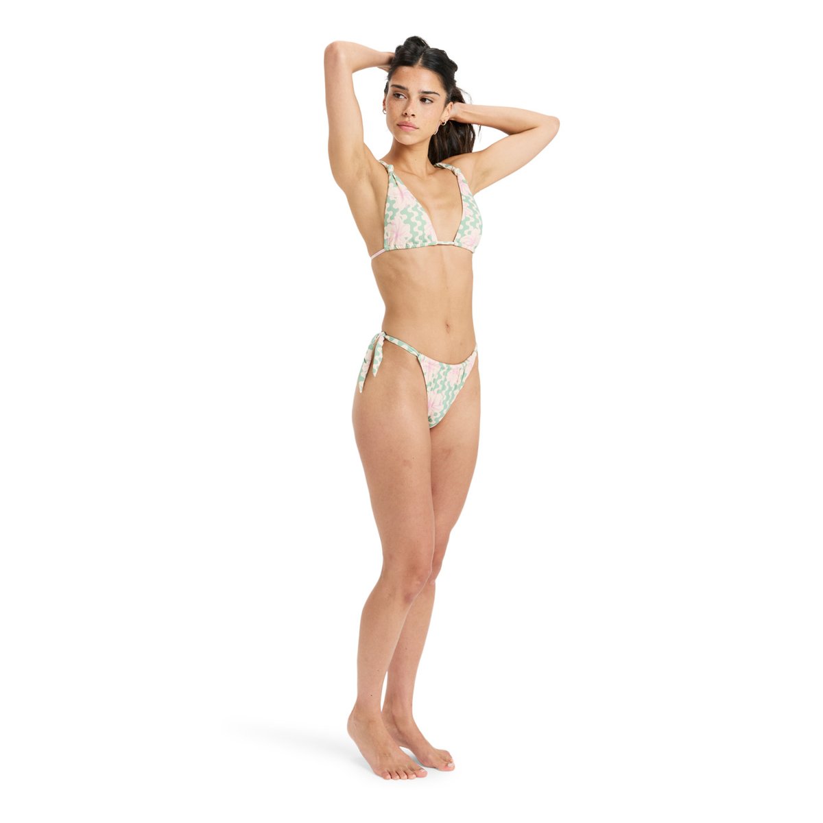 Bas de maillot de bain classique HIBISCUS DAZE. vert basil party waves yw, ROXY