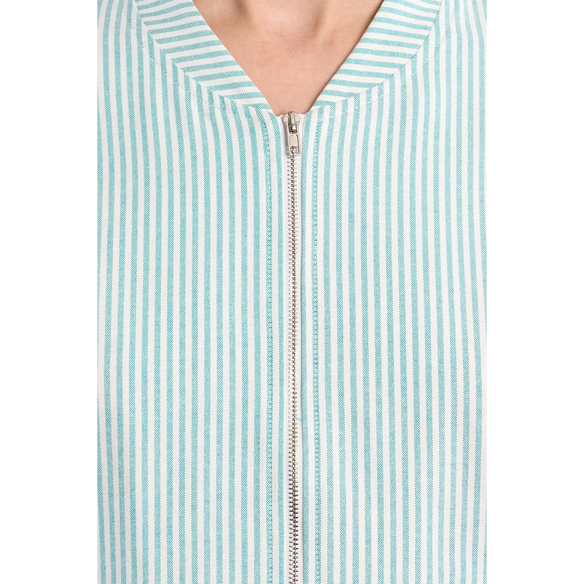 Veste bomber rayée en coton mint, LILI SIDONIO