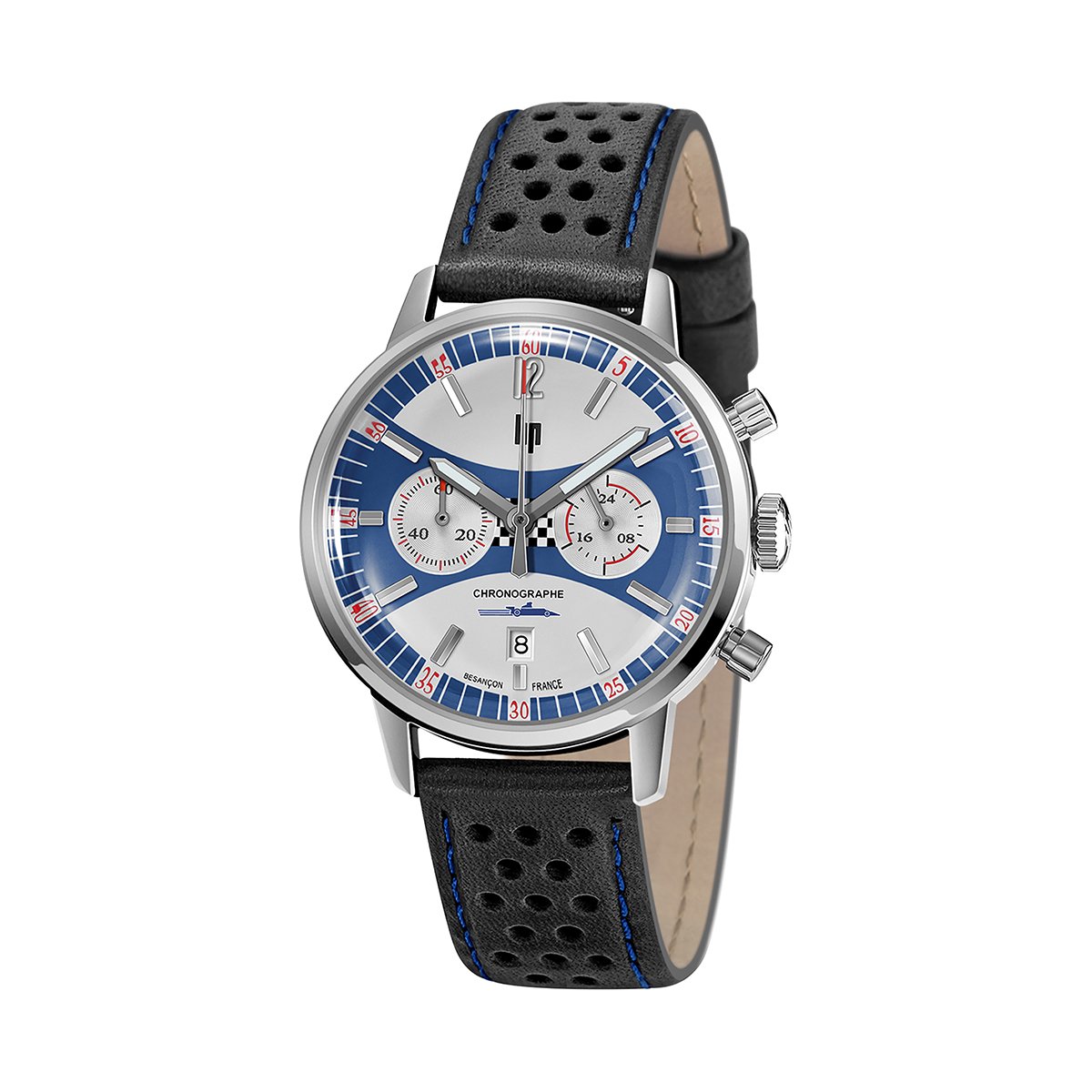 Montre Analogique RALLYE argenté argenté noir, LIP