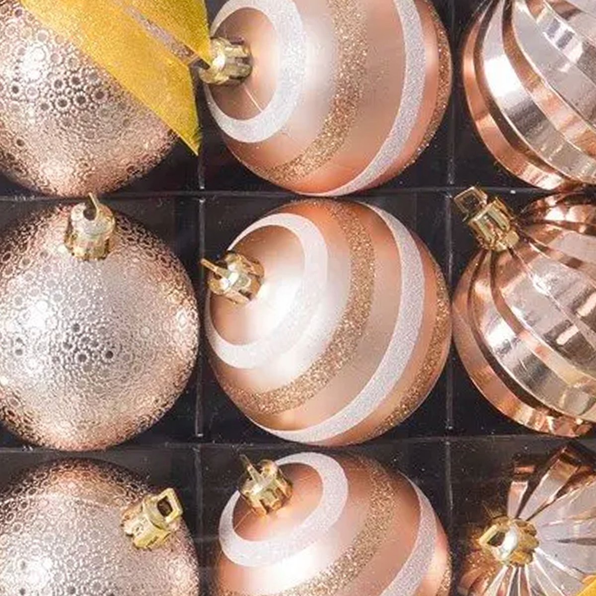 Set de 20 boules de Noël or cuivré - 6cm cuivre, WADIGA