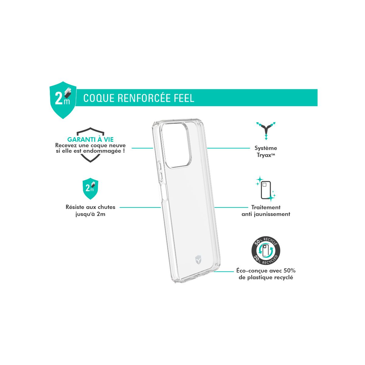 Coque Honor 200 smart transparente couleur unique, FORCE CASE