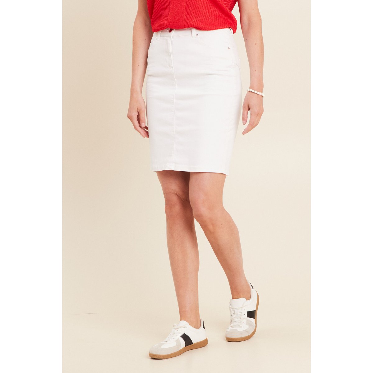 Jupe droite blanc, BREAL