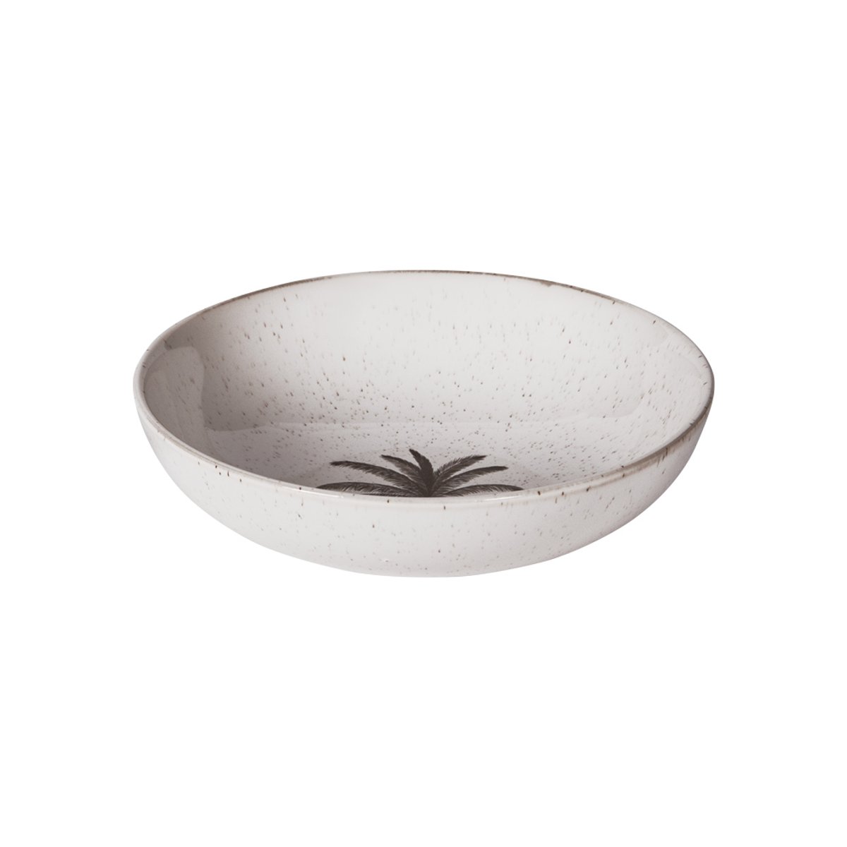 Assiette creuse Palm 21 cm (lot de 6) gris, TABLE PASSION