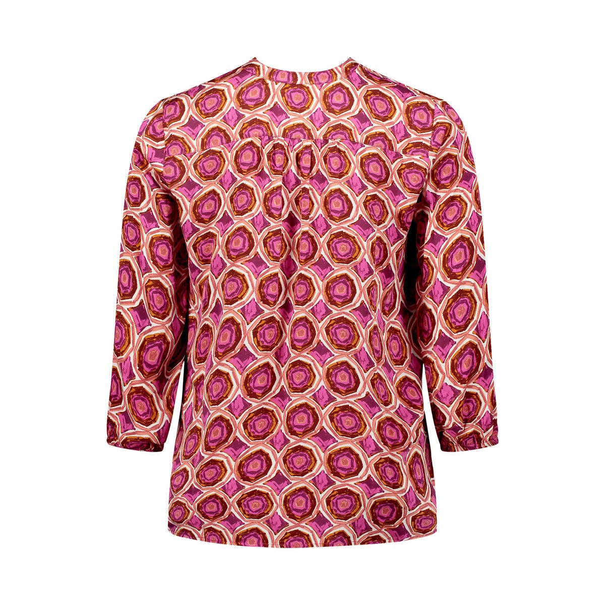 T-shirt façon blouse à motifs blanc/violet, CARTOON
