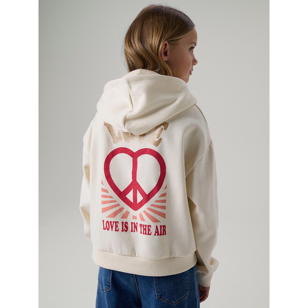 Sudadera con capucha de felpa crudo, NAME IT