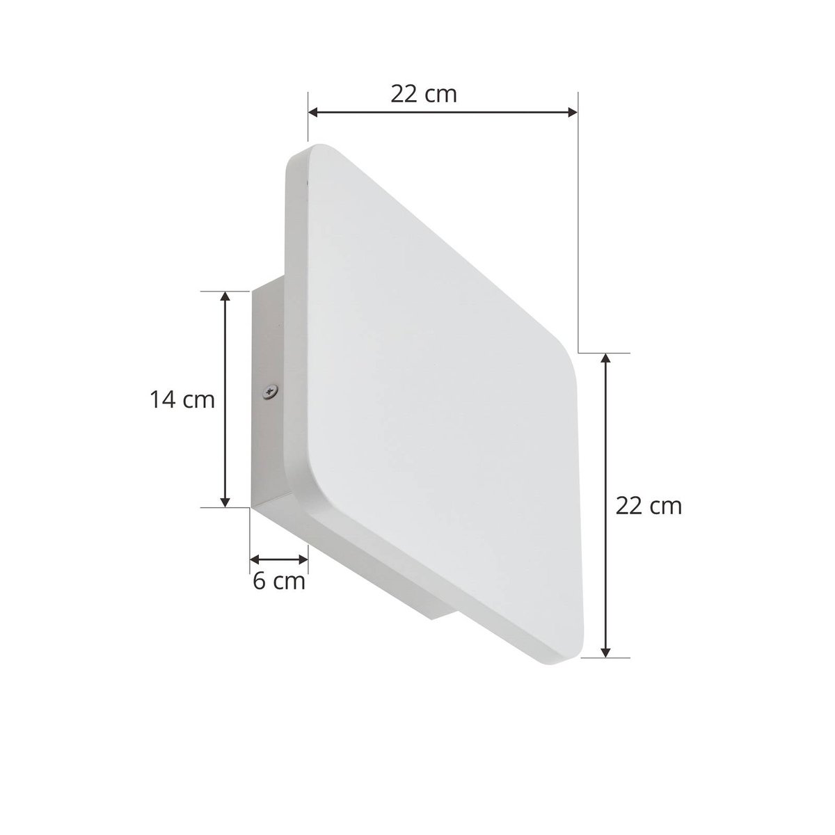 Applique en métal moderneLED, Elrik blanc, LUCANDE