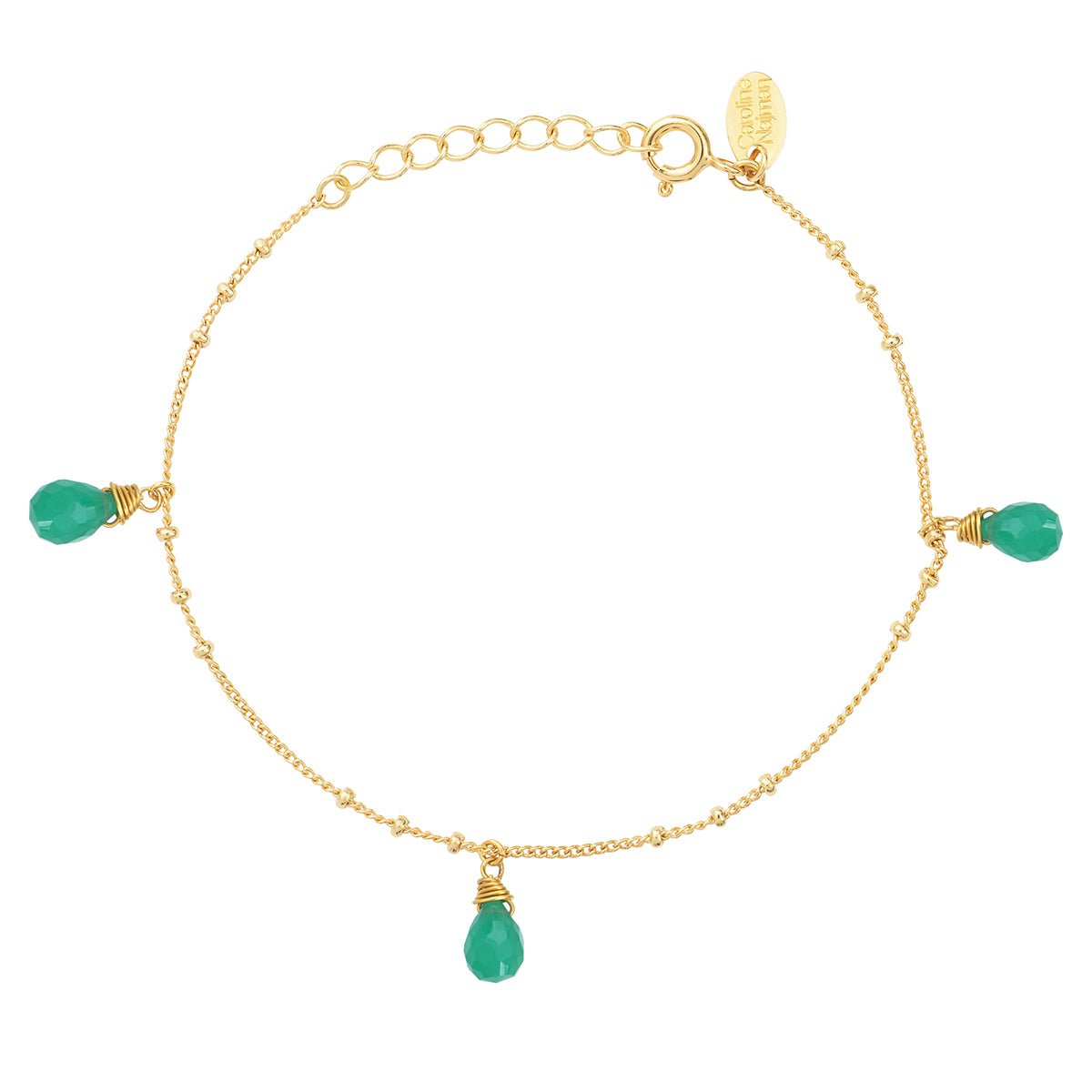 Bracelet danae quartz vert vert, CAROLINE NAJMAN