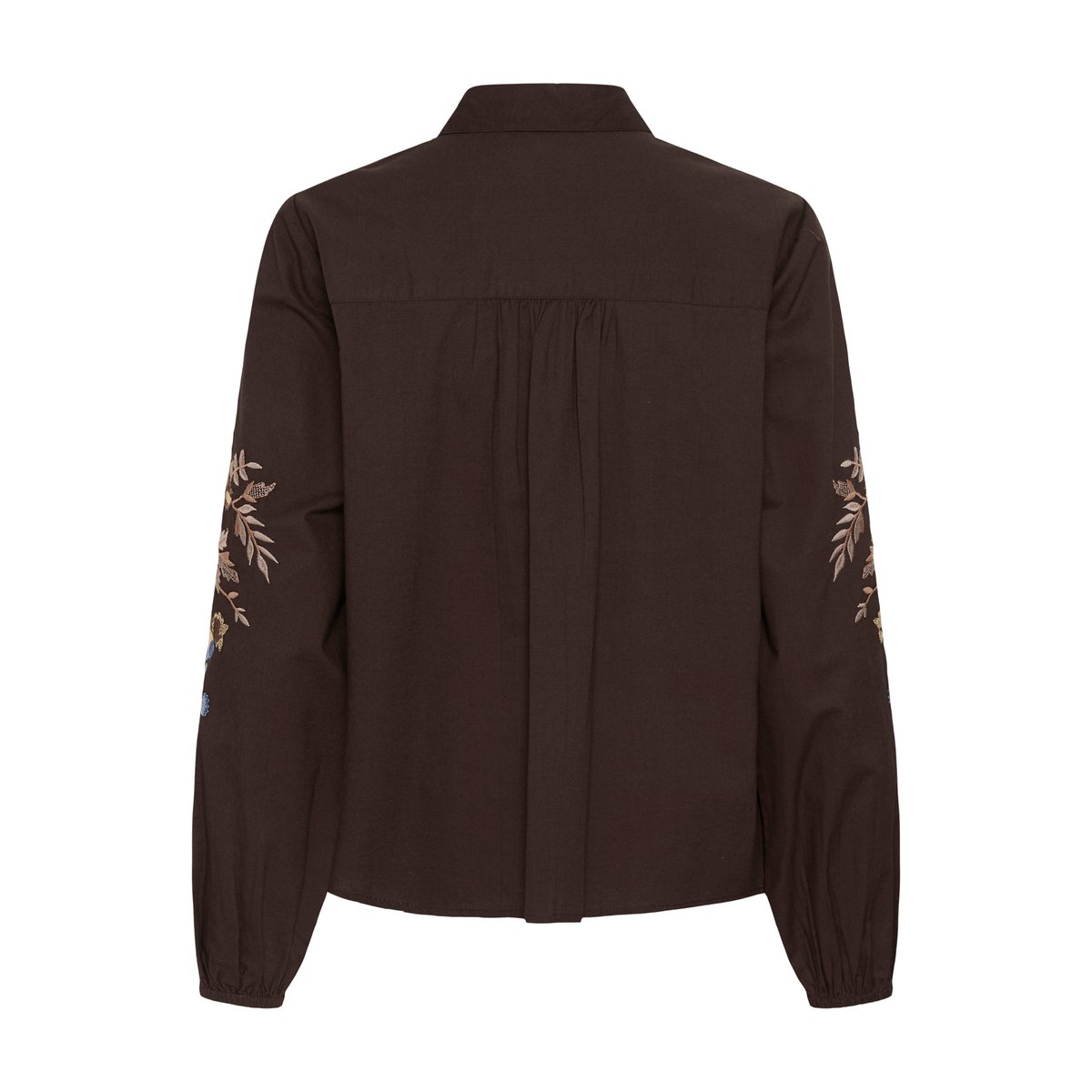 Chemise à manches longues marron java, CREAM