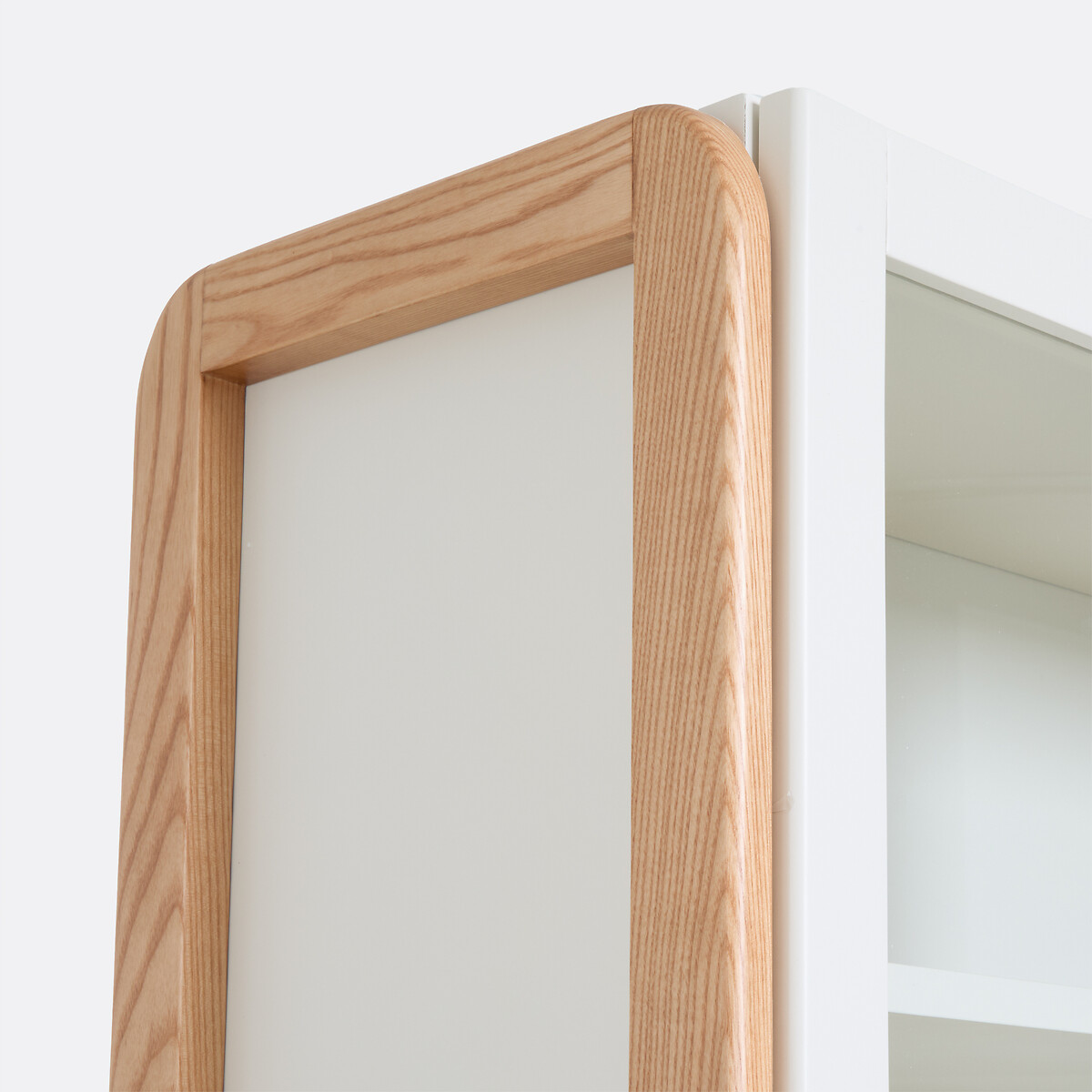 Estante/vitrine de 2 portas, A 200 cm, LUMEKO carvalho/branco, LA REDOUTE INTERIEURS