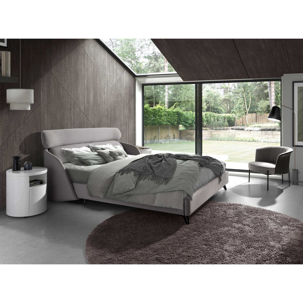 Table de chevet bois blanc noir | blanc, ANGEL CERDA