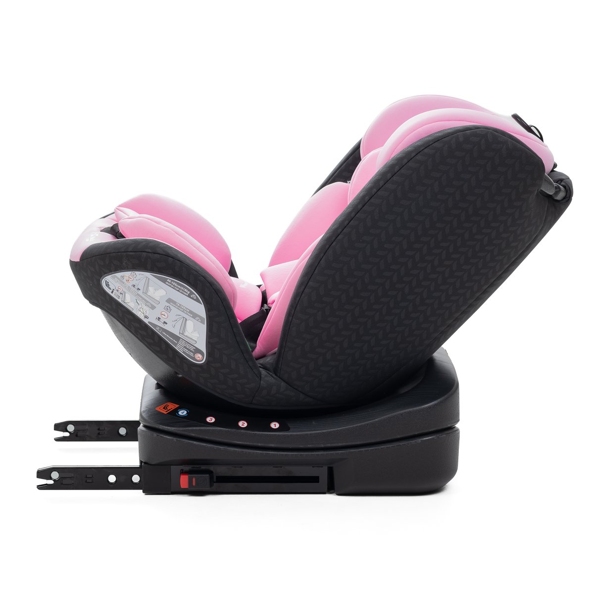 Bebelissimo - Siège auto Isofix - pivontant 360 ° - 40-150 cm - 0-36kg i- COMO rose couleur unique, BEBELISSIMO J'AIME