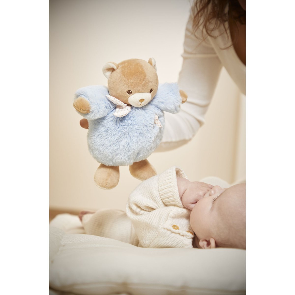 Peluche Ours Patapouf 17 cm bleu, KALOO