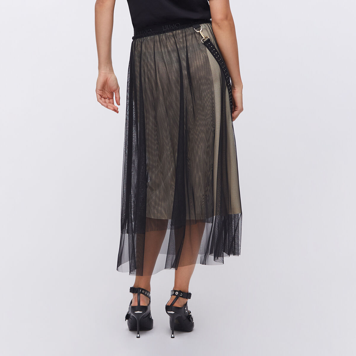 Jupe longue en tulle noir, LIU JO