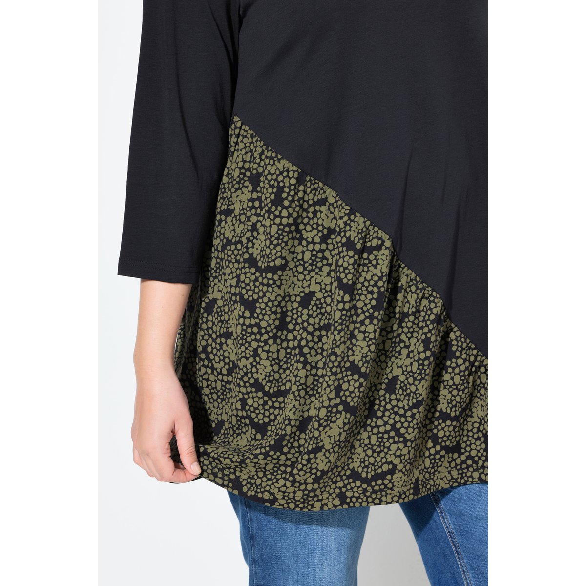 T-shirt en coton bio noir, ULLA POPKEN