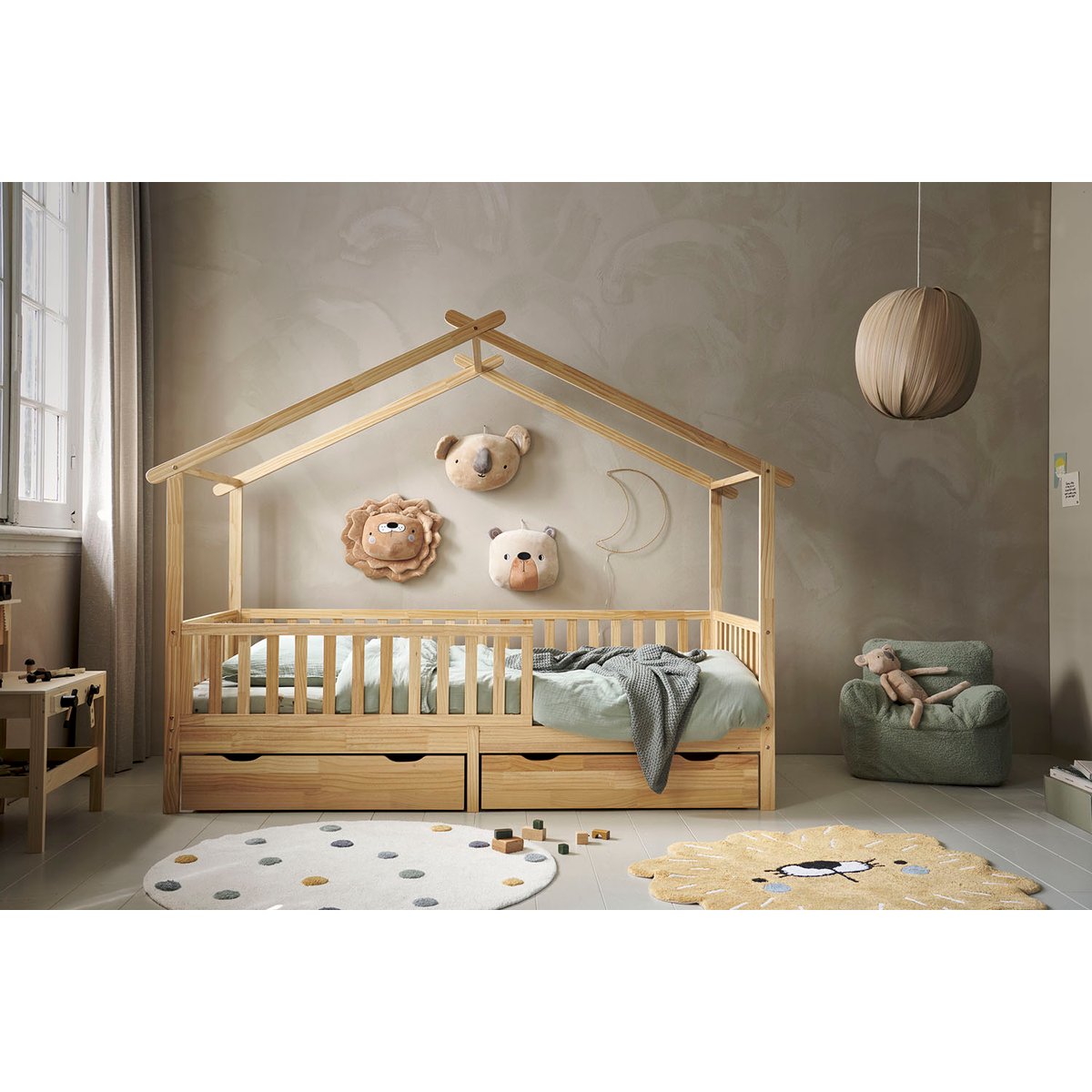 Lit cabane MAISON naturel, PETITE AMELIE