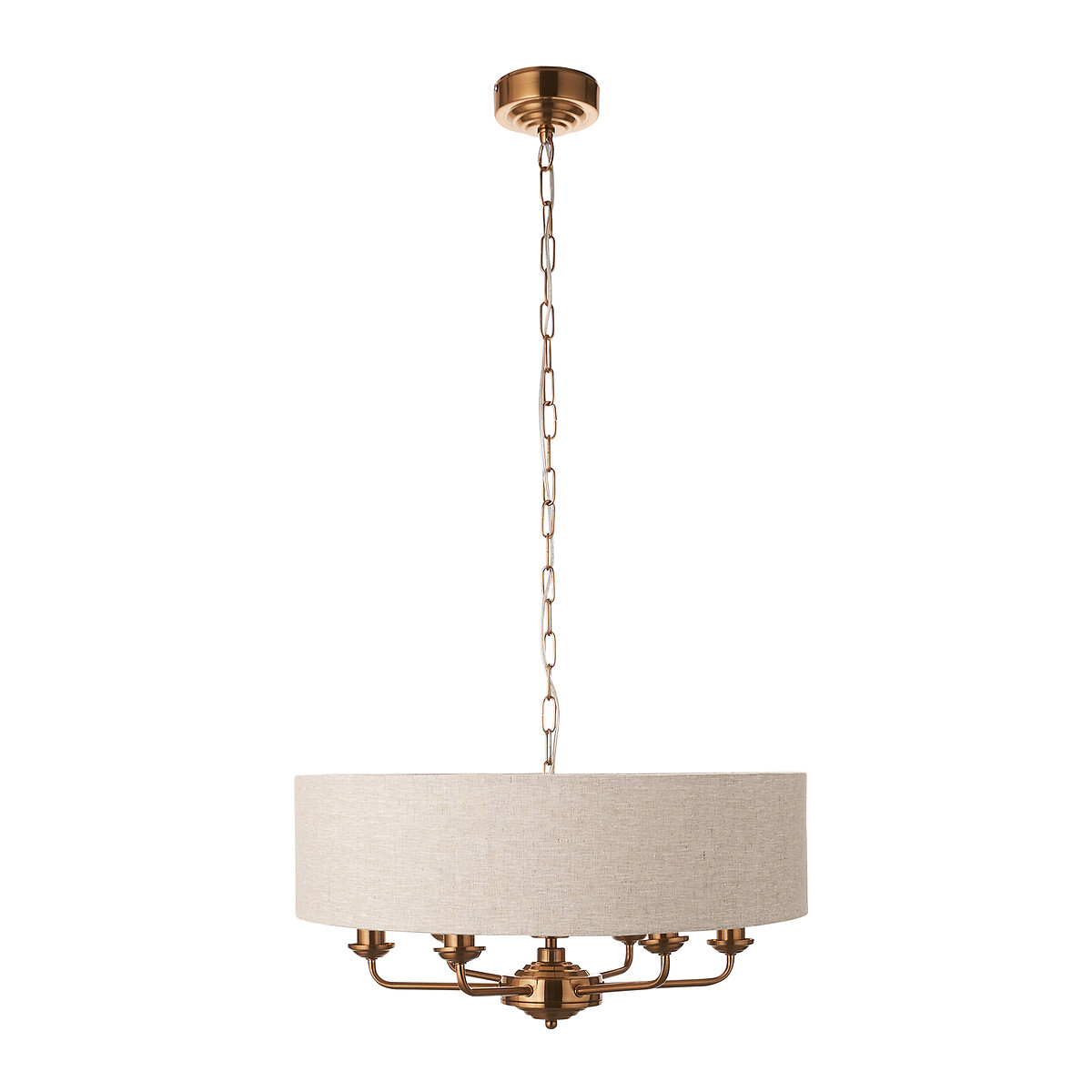 Harrington 6-Light Pendant in Vintage Brass natural, ÉDITÉ