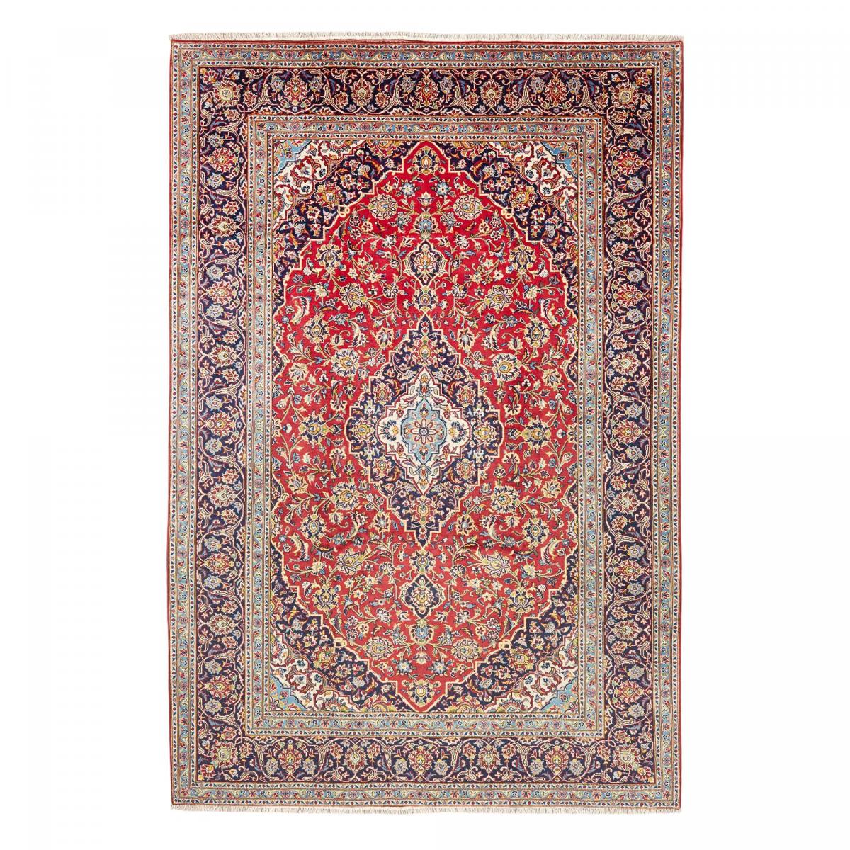 Tapis d'orient au motif oriental, noué main en laine, ARDAKAN 6 rouge, beige, bleu, UN AMOUR DE TAPIS