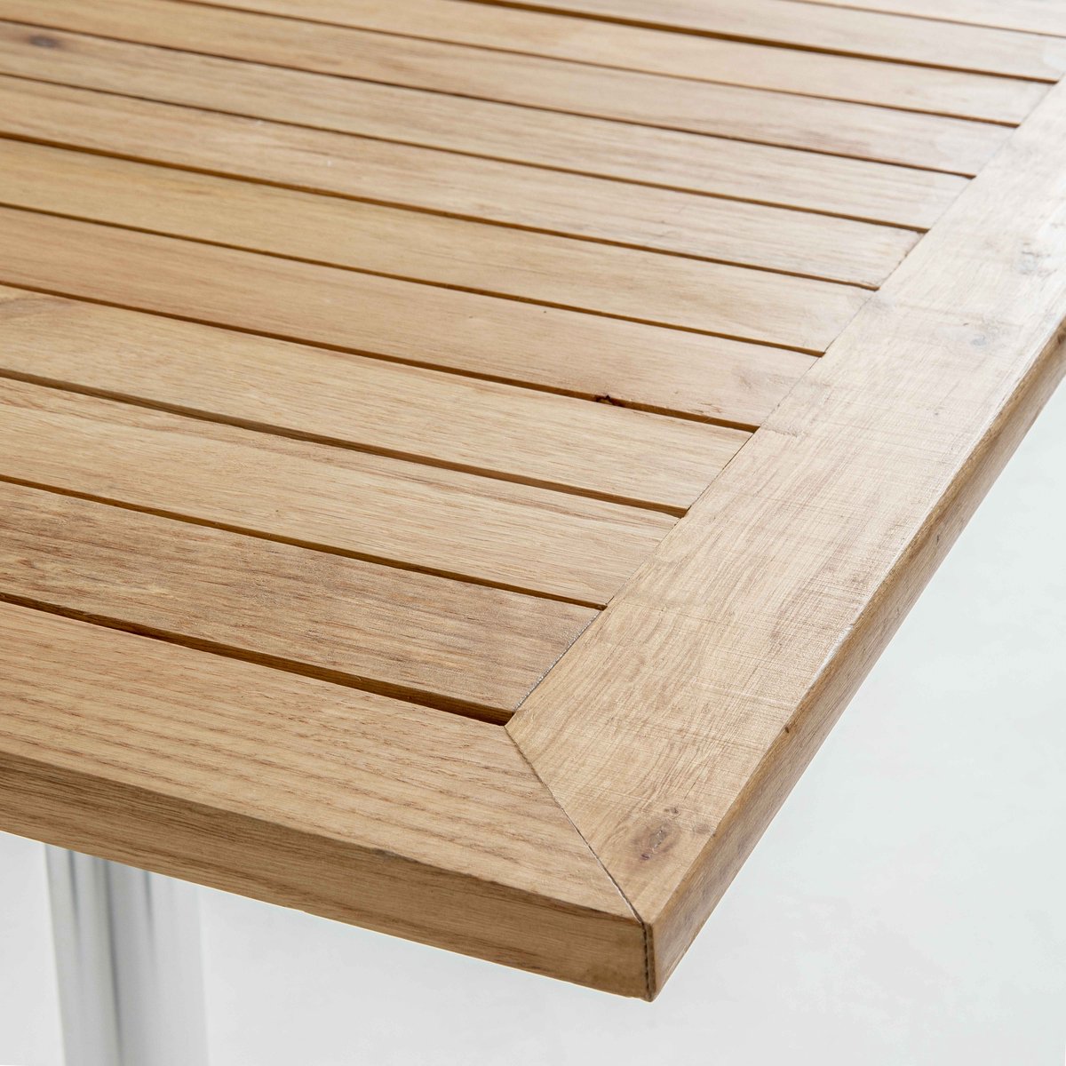 Mange debout carrée en aluminium et bois bois, OVIALA