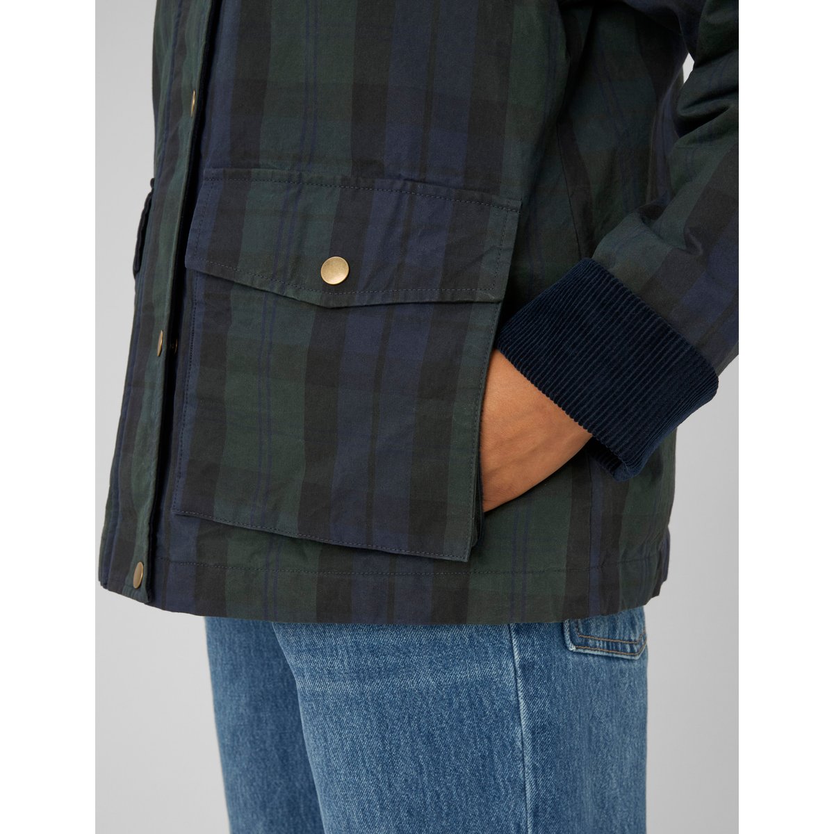 Veste à carreaux bleu foncé, BZB