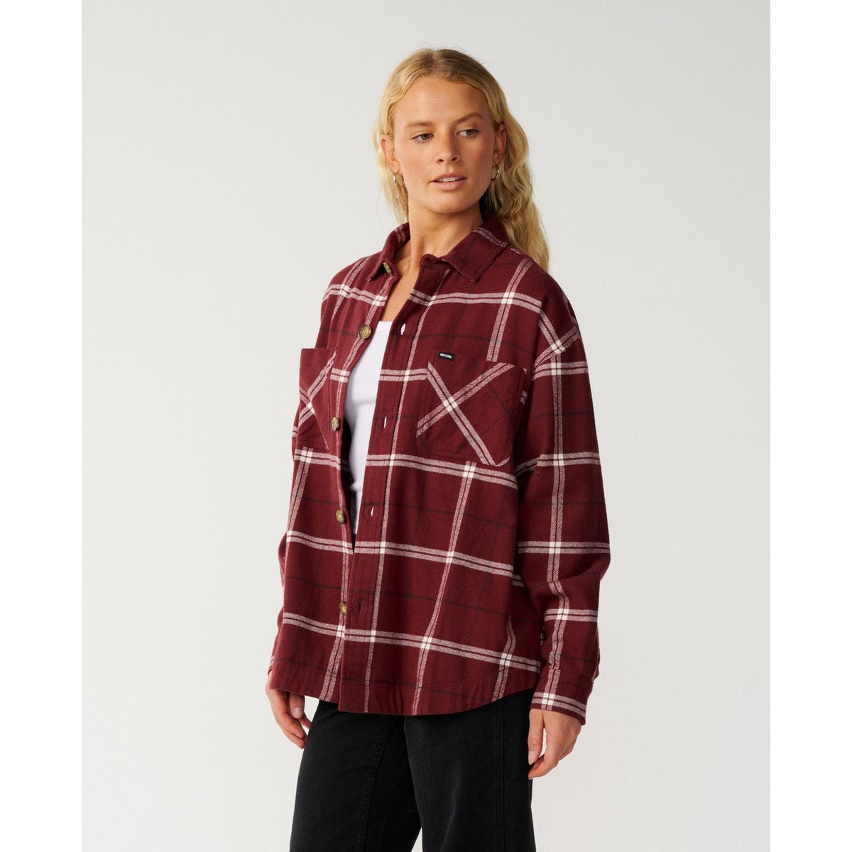 Chemise en flannelle VENTURE dark plum, RIP CURL
