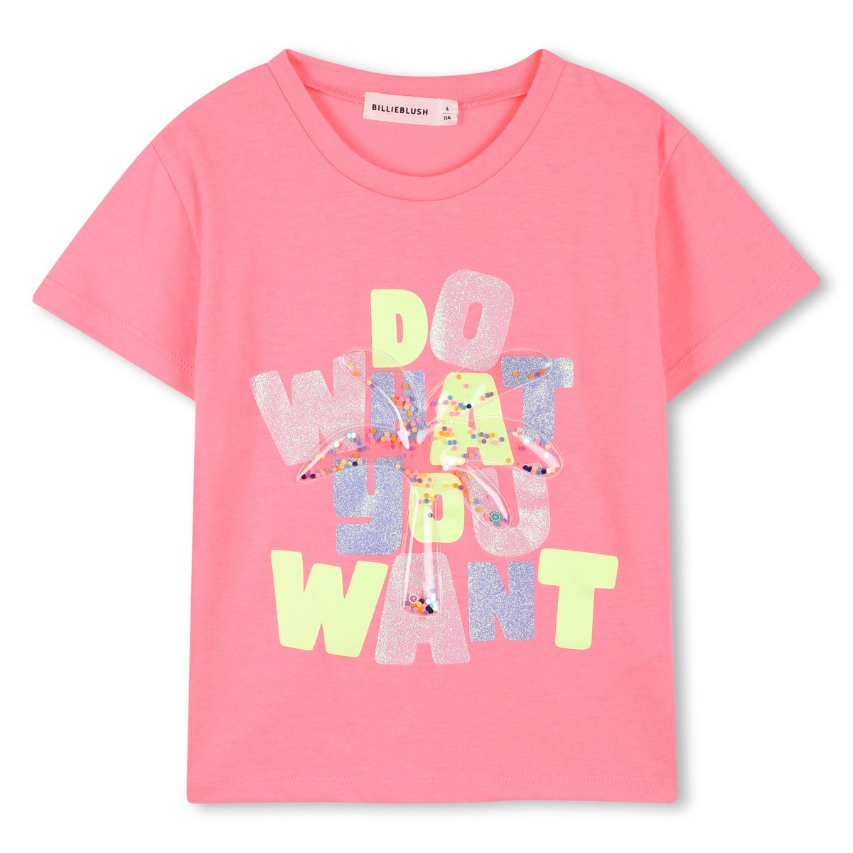 T-shirt à manches courtes rose fluo, BILLIEBLUSH