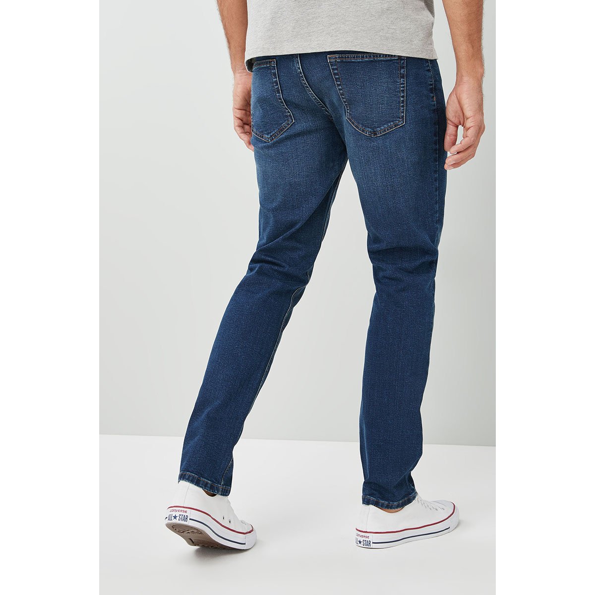 Jean Stretch Coupe Slim bleu moyen, NEXT