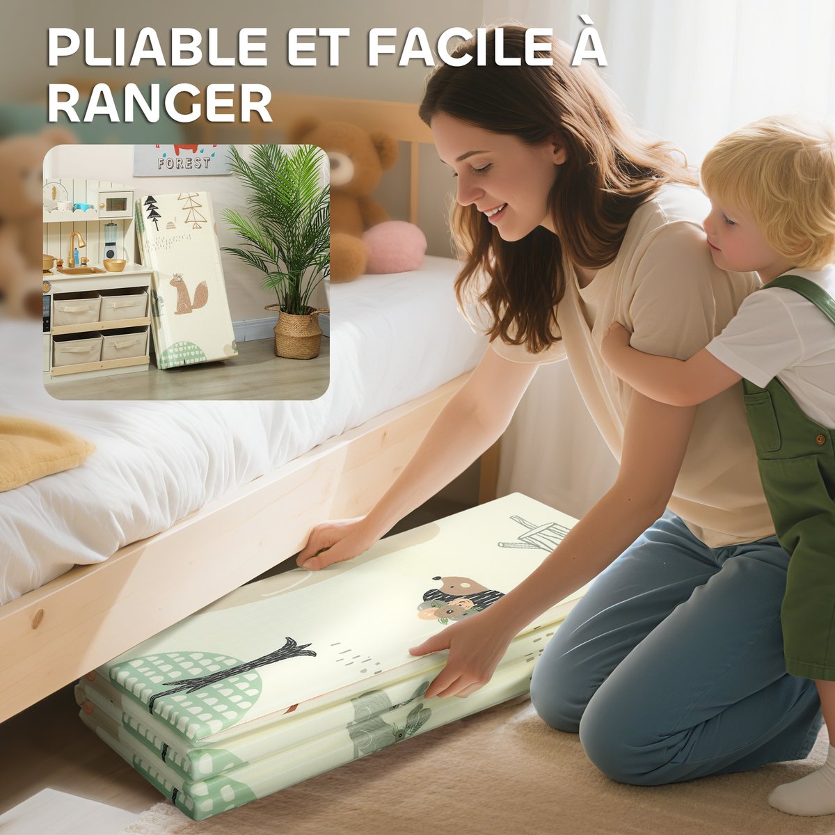 Tapis de jeu pour enfants XPE Multicolore multicolore, AIYAPLAY