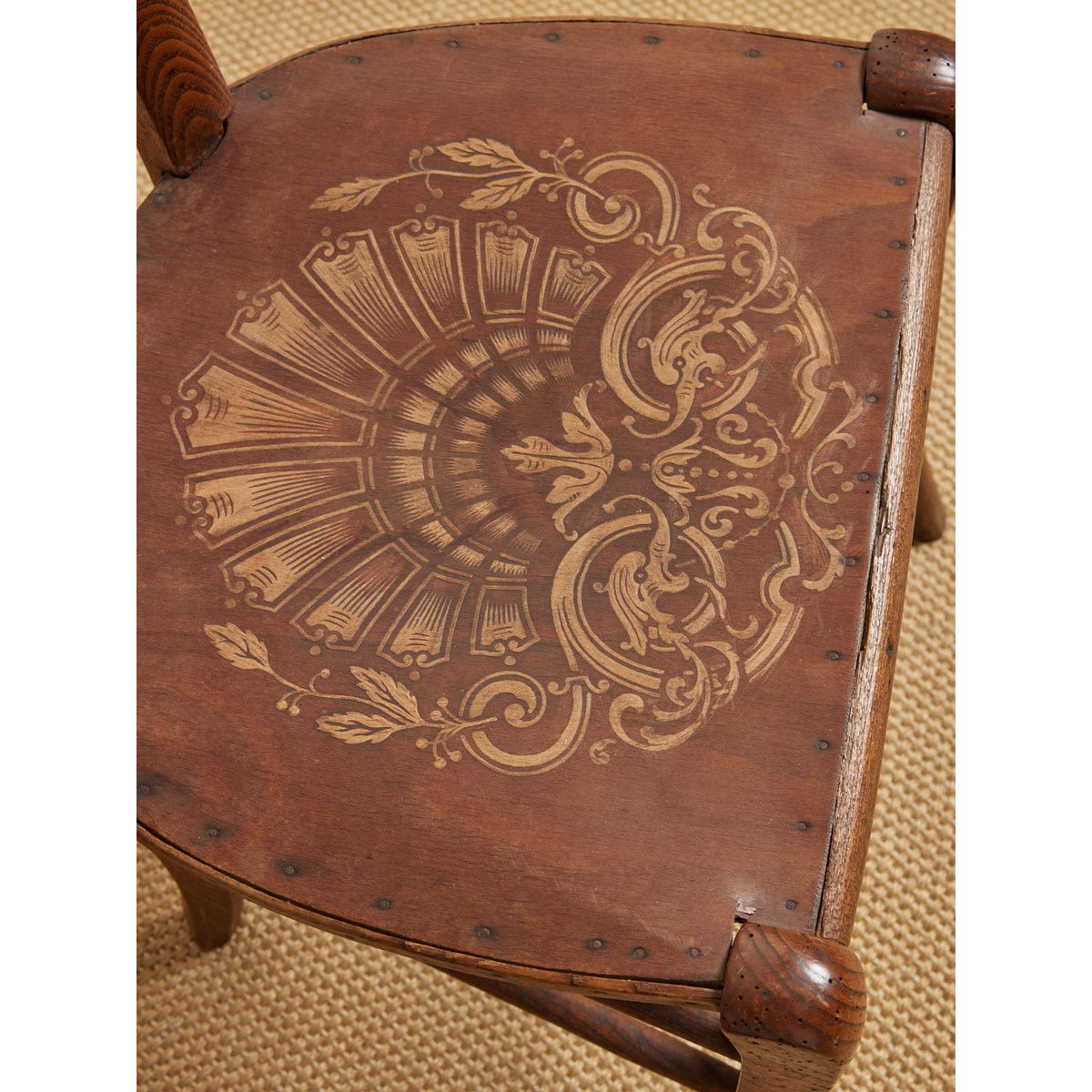 Lot de 4 chaises en bois Claude N°816 - Bon état bois, DEBONGOUT