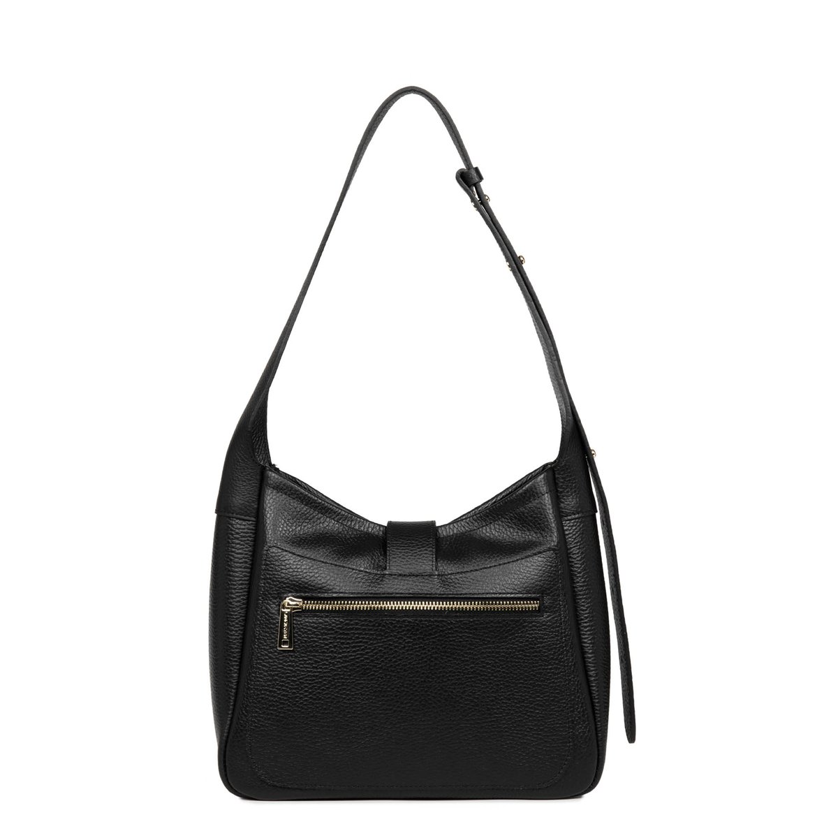 Petit sac seau, Made in France TOP DOUBLE noir - in - nude, LANCASTER