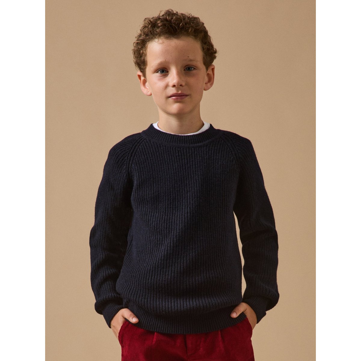 Pull en laine marine, CYRILLUS